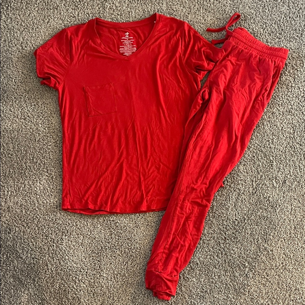 Millie and Roo Bamboo Women's Red Sleepwear Set